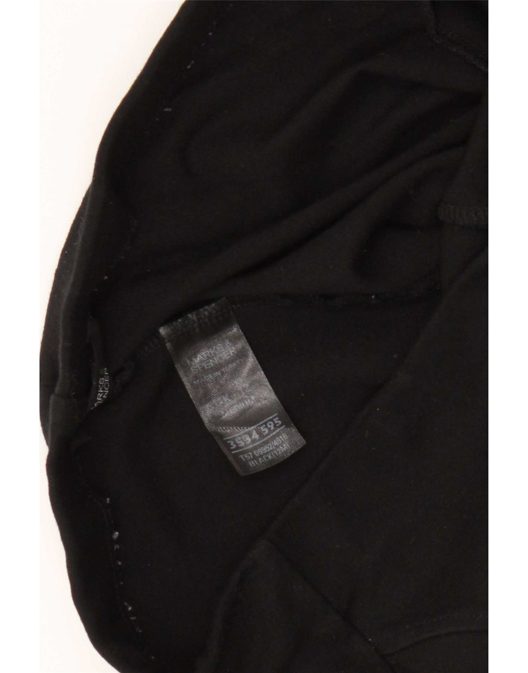 Leggings femininas Marks & Spencer Reino Unido 12 viscose preta média