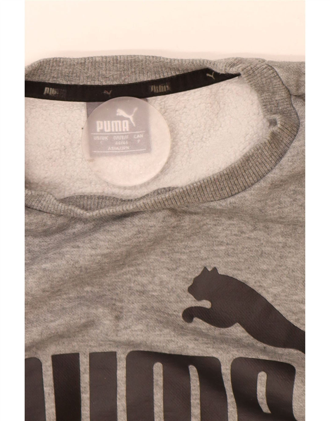 Puma moletom masculino gráfico jumper pequeno algodão manchado cinza