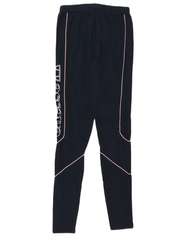 Ellesse Leggings Gráficos Femininos Reino Unido 8 Pequeno Algodão Azul Marinho
