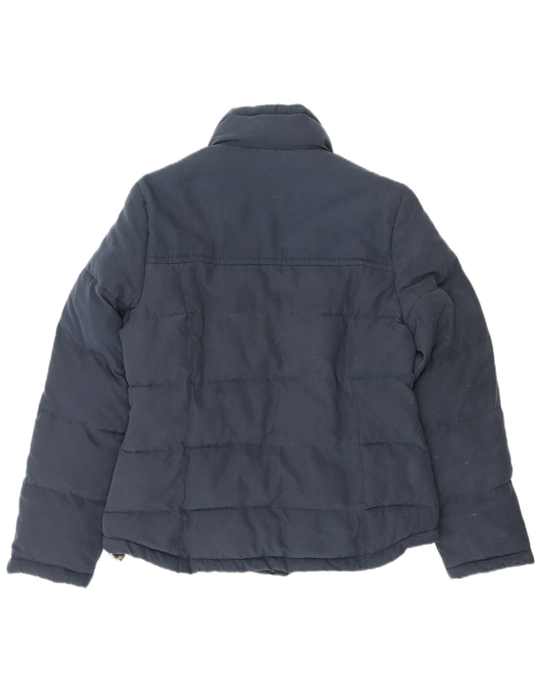 Jaqueta acolchoada feminina Joules UK 12 poliéster azul marinho médio