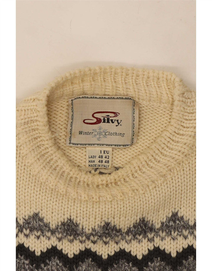 Suéter masculino Silvy com gola redonda IT 48 médio multicolorido Fair Isle