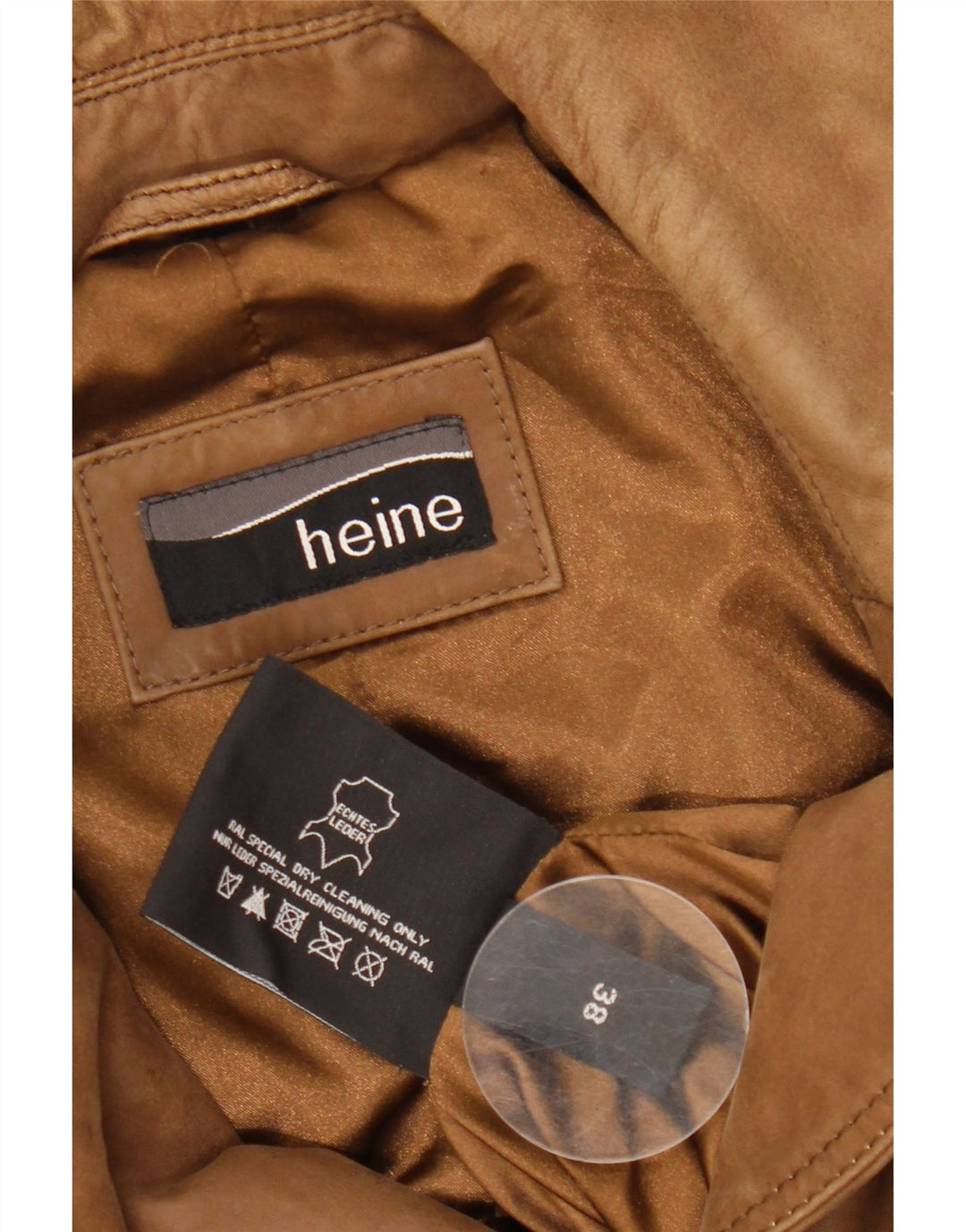 Casaco de couro feminino HEINE IT 38 XS couro marrom