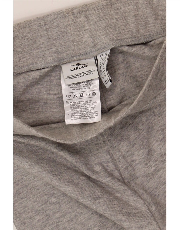 ADIDAS Womens Leggings UK 6 XS  Grey Cotton Vintage Adidas and Second-Hand Adidas from Messina Hembry 