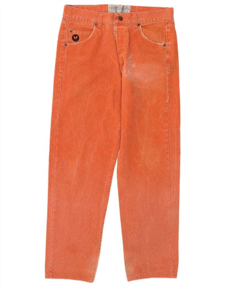 Jeans retos masculinos Avirex W33 L29 algodão laranja