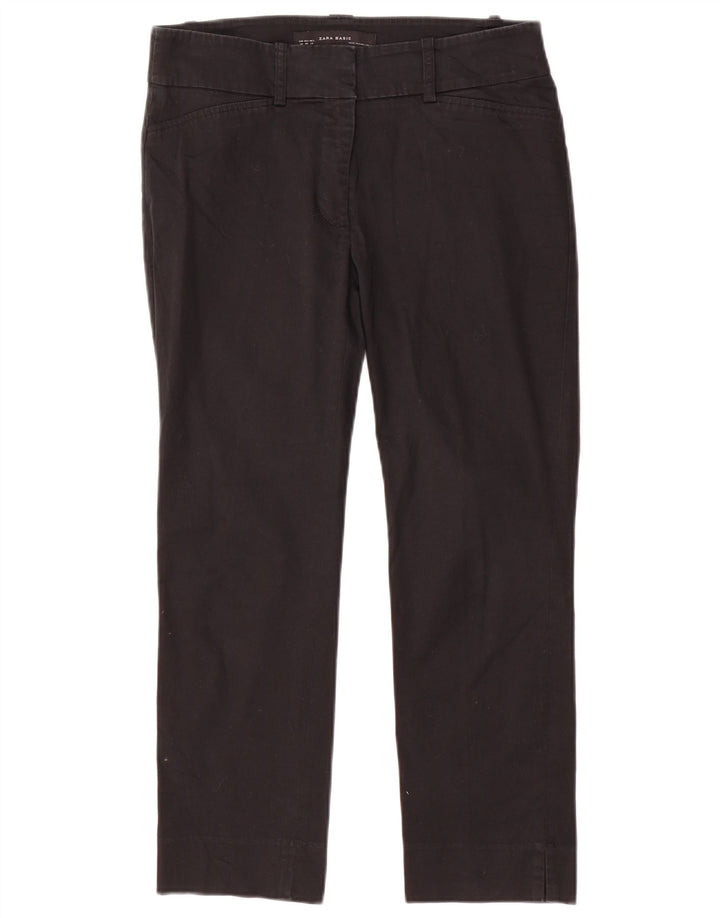 Calça feminina Zara cortada EU 38 pequena W28 L24 preta