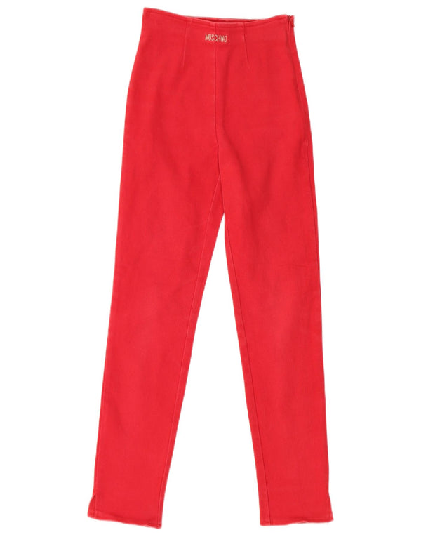 Moschino Meninas Calças Slim Casual 12-13 Anos W22 L26 Algodão Vermelho