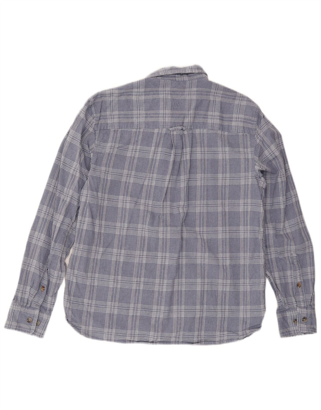 Camisa masculina Fat Face grande algodão xadrez azul