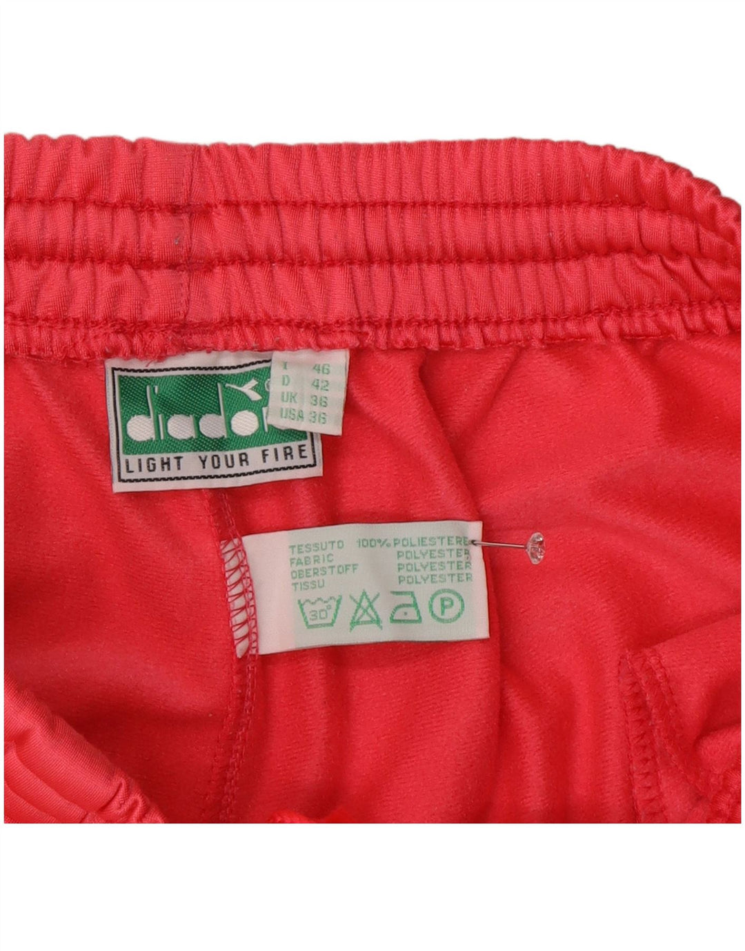 Calça de treino masculina Diadora UK 36 poliéster rosa pequeno