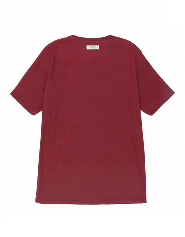 Tommy Hilfiger Camiseta masculina gráfica Top médio algodão Borgonha