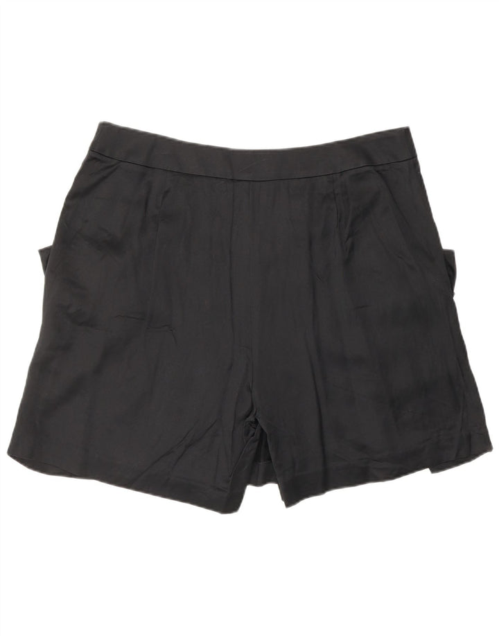 Shorts casuais femininos REISS UK 14 grandes W32 preto viscose