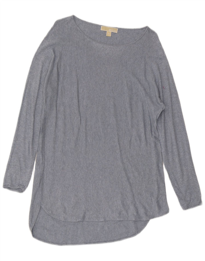 Suéter feminino MICHAEL KORS com gola canoa Reino Unido 14 azul médio