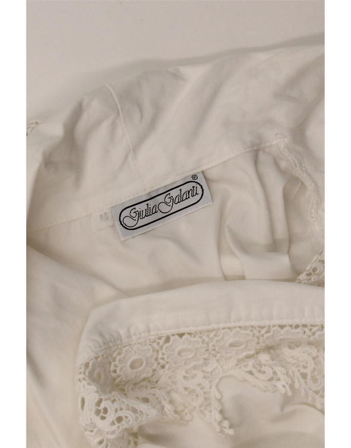 Blusa feminina Giulia Galanti UK 14 médio branco