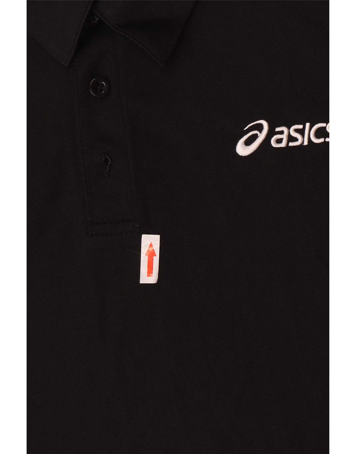 Polo Asics Menino 13-14 Anos Preto Poliéster