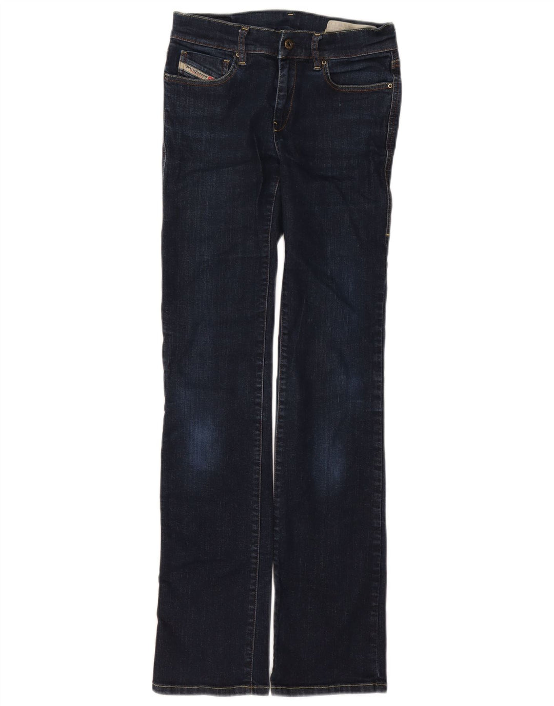 Jeans retos femininos Diesel W27 L32 algodão azul marinho