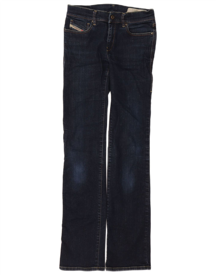 Jeans retos femininos Diesel W27 L32 algodão azul marinho
