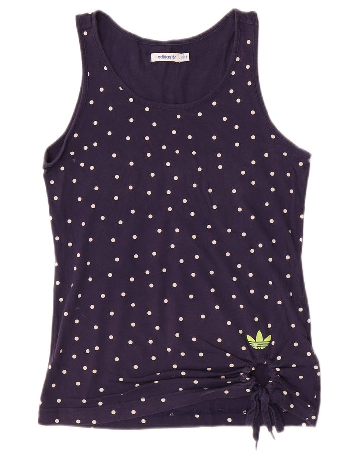 Colete feminino Adidas Top IT 46 médio azul marinho polka dot algodão