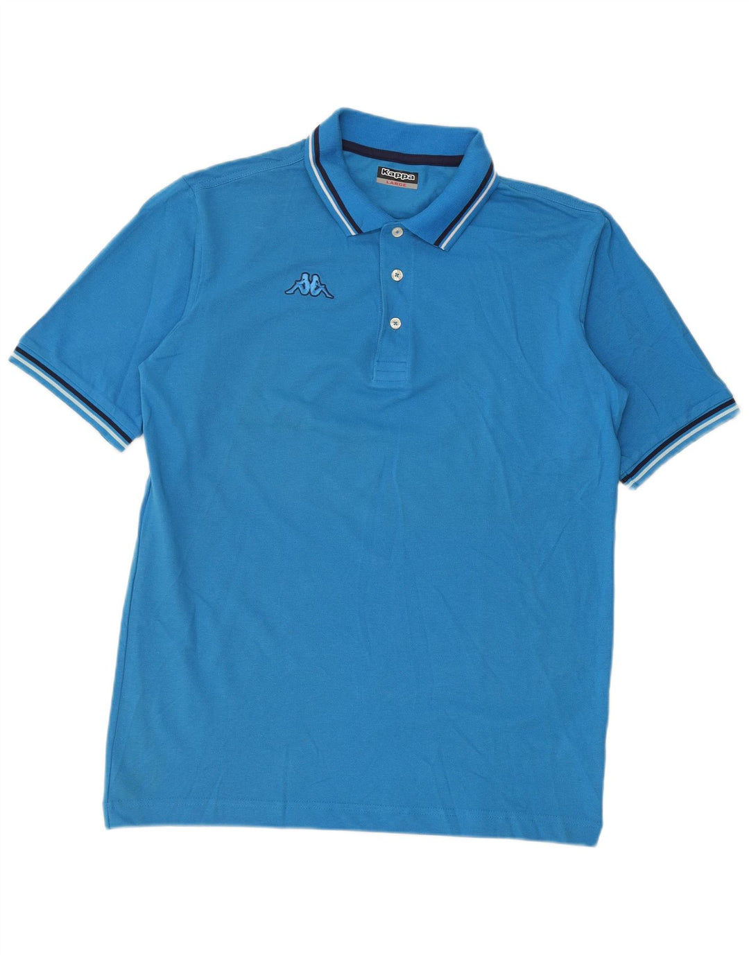 Camisa polo masculina Kappa grande algodão azul