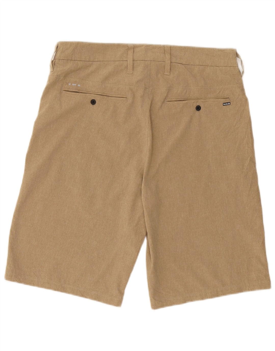 Hurley Mens Chino Shorts W30 Poliéster Bege Médio