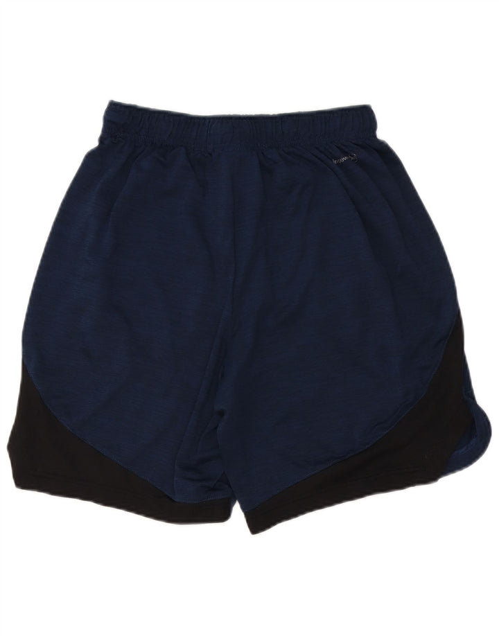 Shorts esportivos masculinos RUSSELL ATLÉTICOS pequenos de poliéster colorblock azul marinho