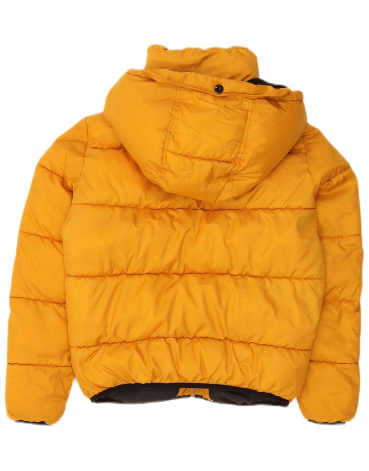 Jaqueta acolchoada com capuz feminina G-Star UK 14 poliéster amarelo médio