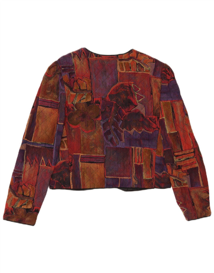 Jaqueta blazer feminina VINTAGE EUA 10 grande multicolorida geométrica