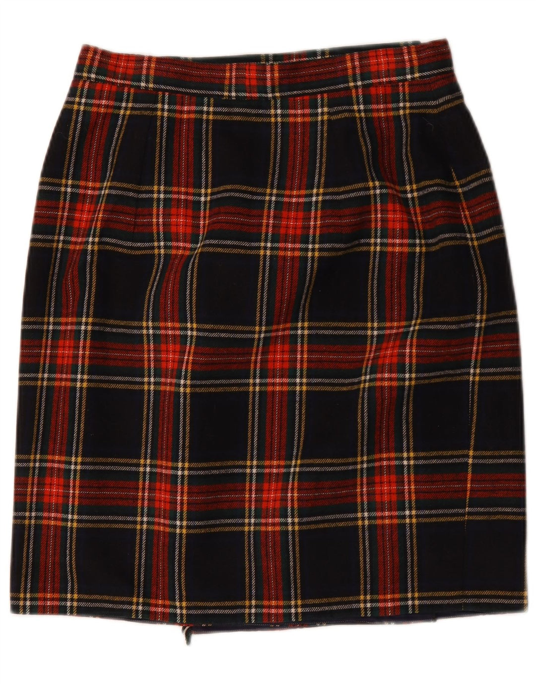 Saia feminina vintage W30 xadrez multicolorida média