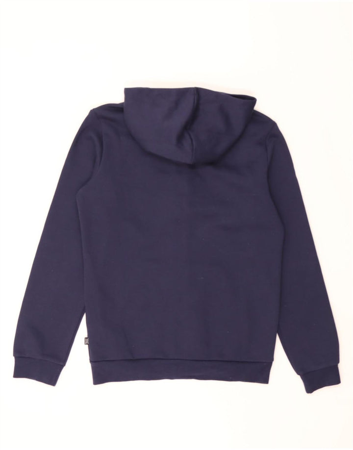 PUMA Boys Graphic Zip Hoodie Sweater 13-14 Years Navy Blue Cotton Vintage Puma and Second-Hand Puma from Messina Hembry 