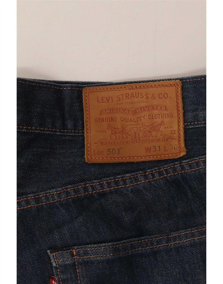 Levi's Masculino 501 Straight Jeans W31 L30 Azul Algodão