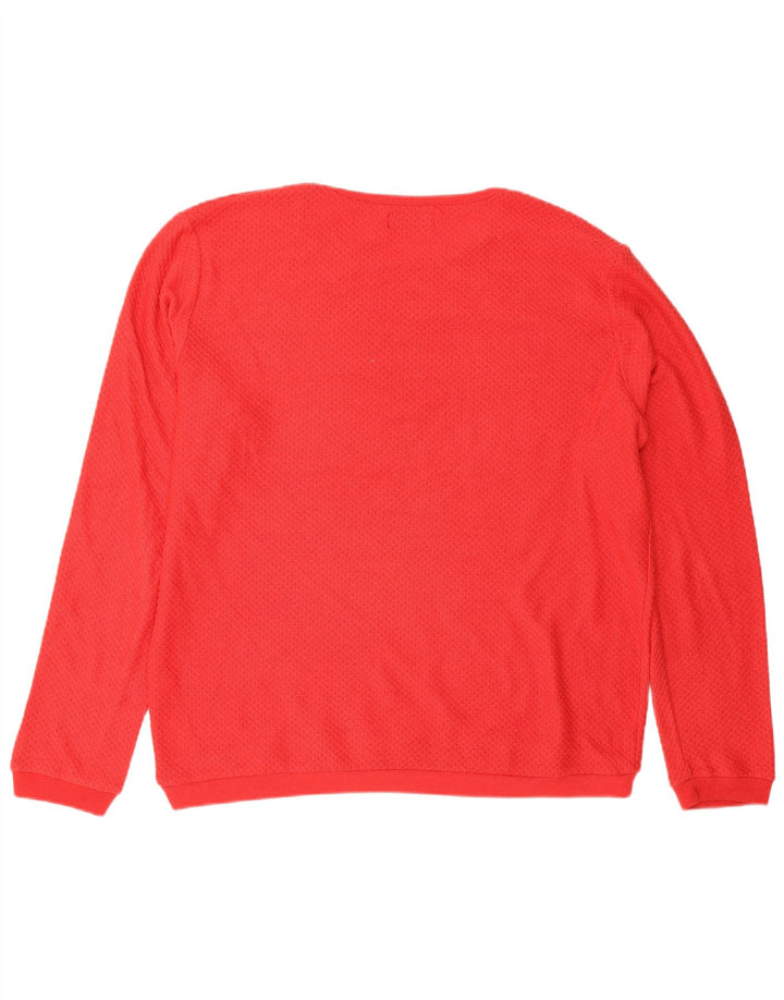 Zara Suéter masculino com gola redonda grande poliéster vermelho