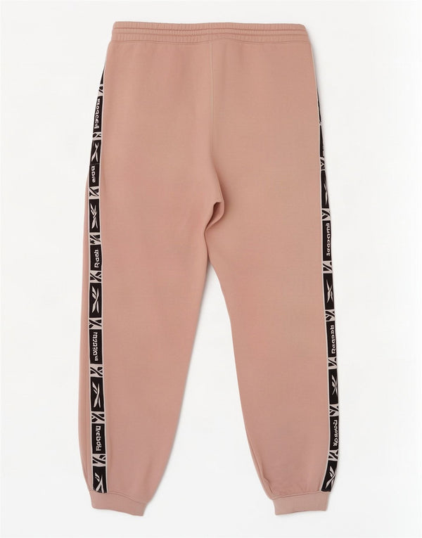 Calça de treino masculina Reebok Graphic Joggers grande bloco colorido rosa