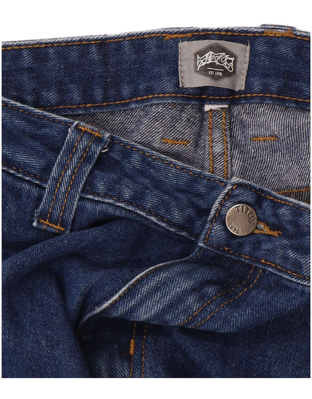 Jeans retos femininos VINTAGE W28 L27 azul