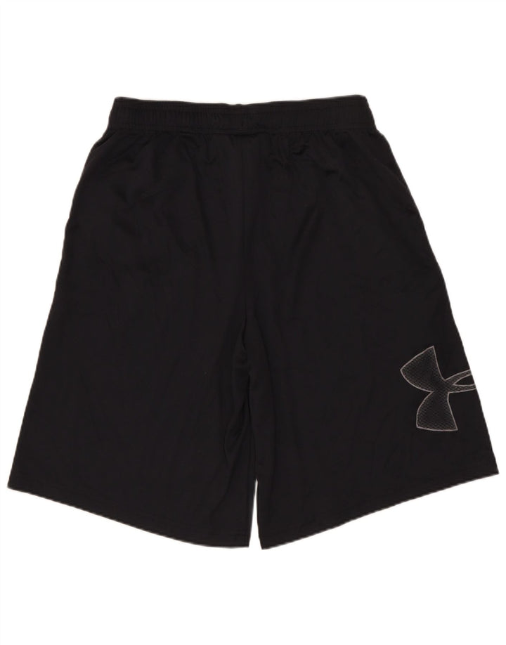 UNDER ARMOUR Mens Heat Gear Graphic Sport Shorts Pequeno Poliéster Preto