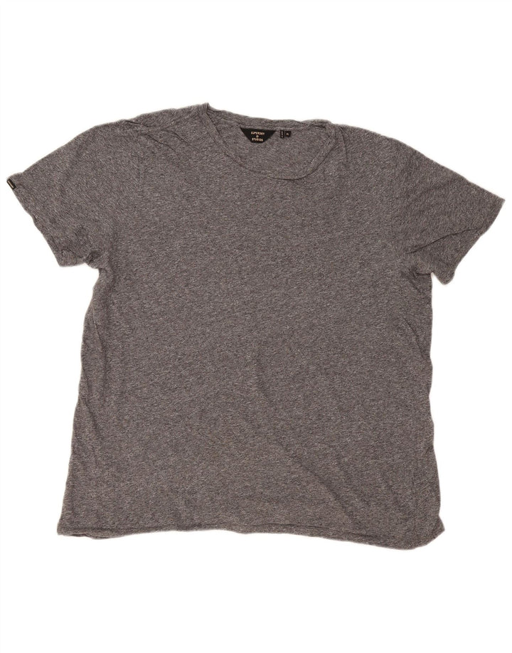 Camiseta masculina Superdry Top XL cinza manchado