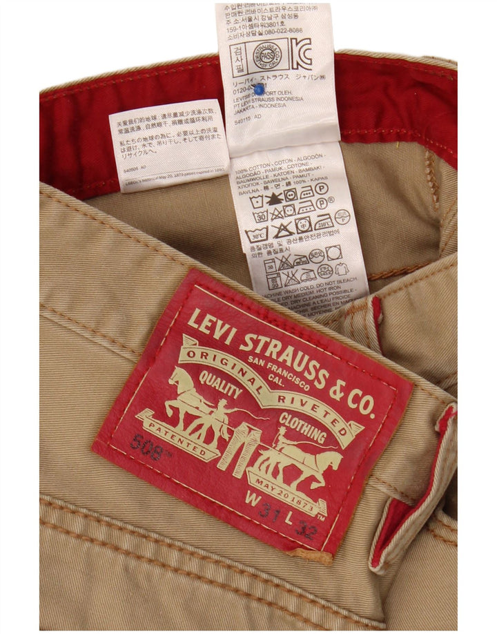 Levi's Masculino 508 Regular Tapered Jeans W31 L32 Algodão Bege