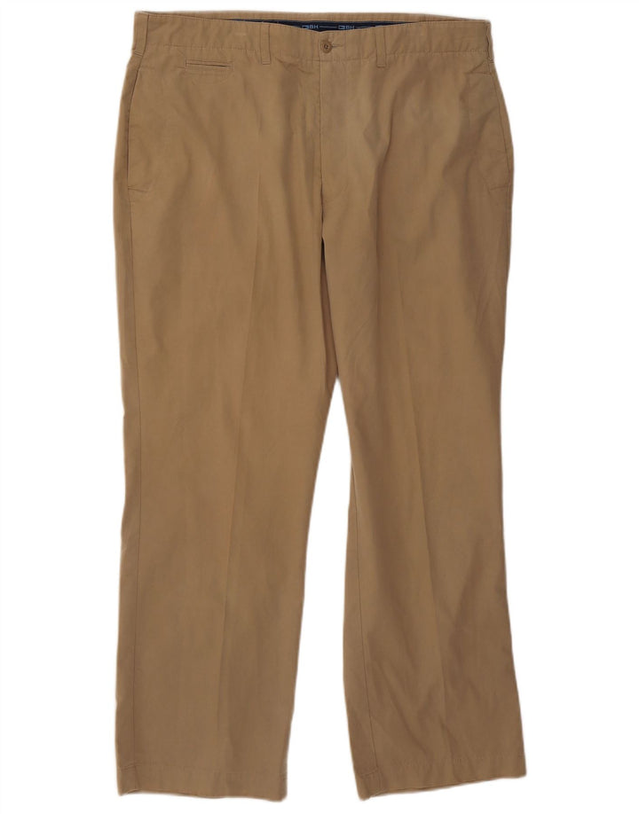 Calça masculina Marks & Spencer Blue Harbor Bootcut Chino W38 L29 Bege