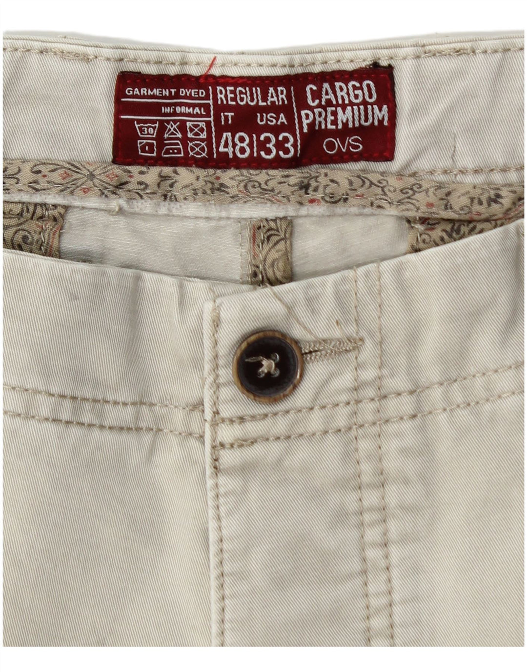 Shorts cargo masculino OVS IT 48 médio W33 algodão cinza
