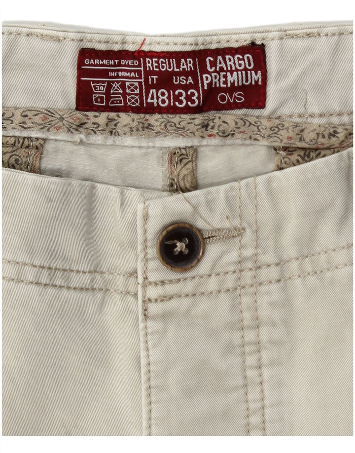 Shorts cargo masculino OVS IT 48 médio W33 algodão cinza