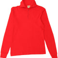 MAP Womens Zip Neck Jumper Sweater UK 12 Medium Red Wool Vintage Map and Second-Hand Map from Messina Hembry 