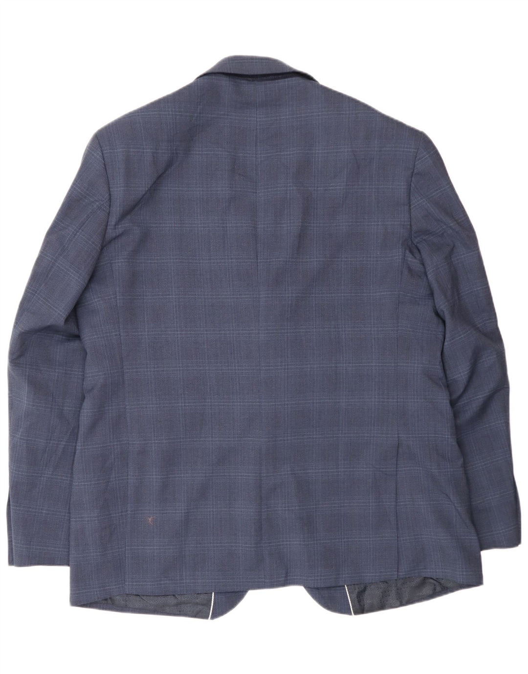 Jaqueta blazer masculina Pierre Cardin com 2 botões IT 56 3XL lã xadrez azul marinho