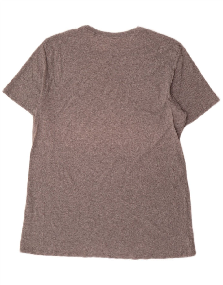 Camiseta Nike masculina gráfica grande cinza manchada