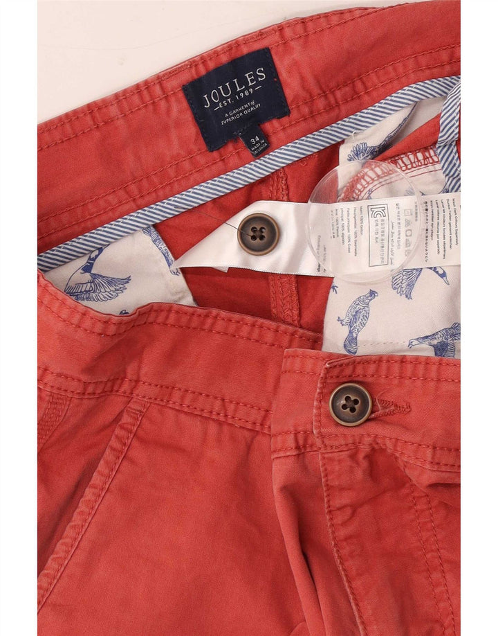 Joules Mens Chino Shorts W34 Grande Algodão Vermelho