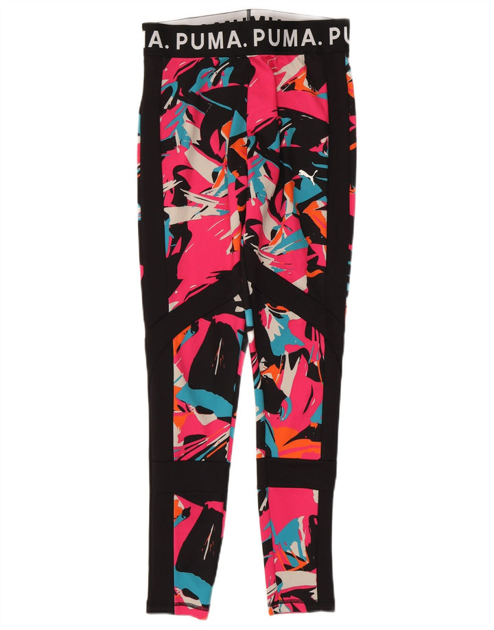 Puma Womens Graphic Leggings UK 12 Médio Multicolorido Geométrico