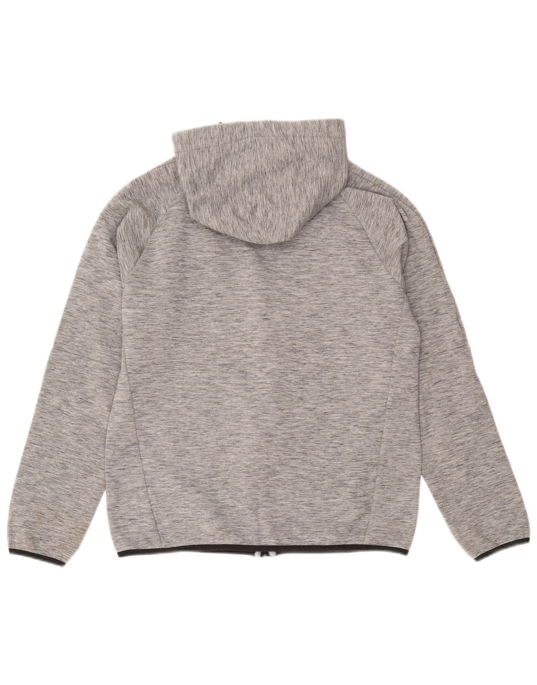 Suéter masculino Puma com capuz e zíper cinza médio algodão manchado