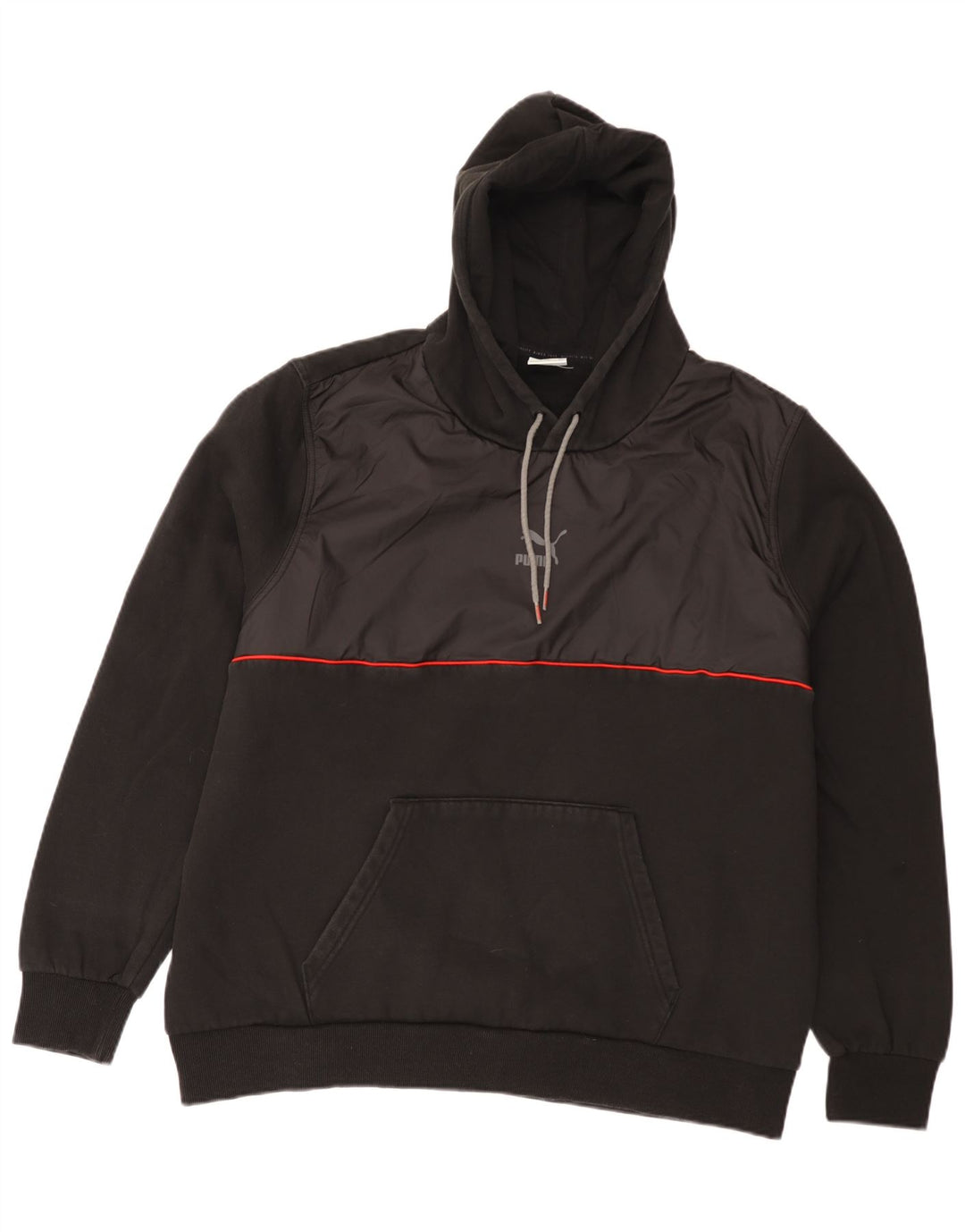 PUMA moletom com capuz masculino 2XL algodão preto
