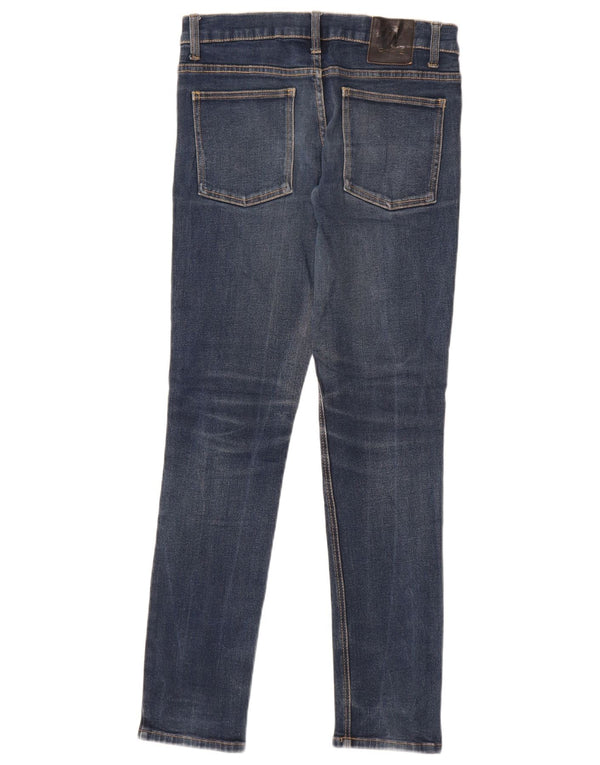 Jeans skinny feminino barato segunda-feira W30 L32 algodão azul