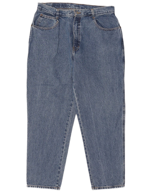 Gitano Jeans feminino cintura alta cônico EUA 16 2XL W34 L29 algodão azul