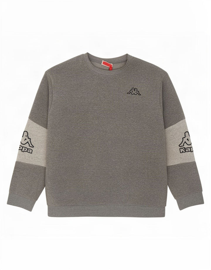 Kappa Mens Graphic Moletom Jumper XL Cinza Poliéster