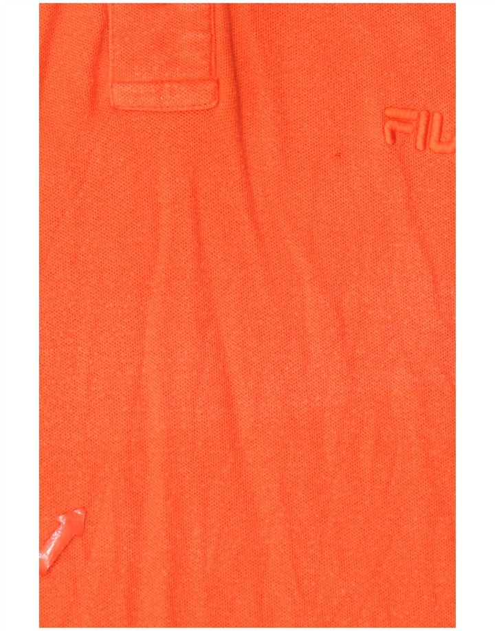 Camisa polo masculina Fila grande algodão laranja