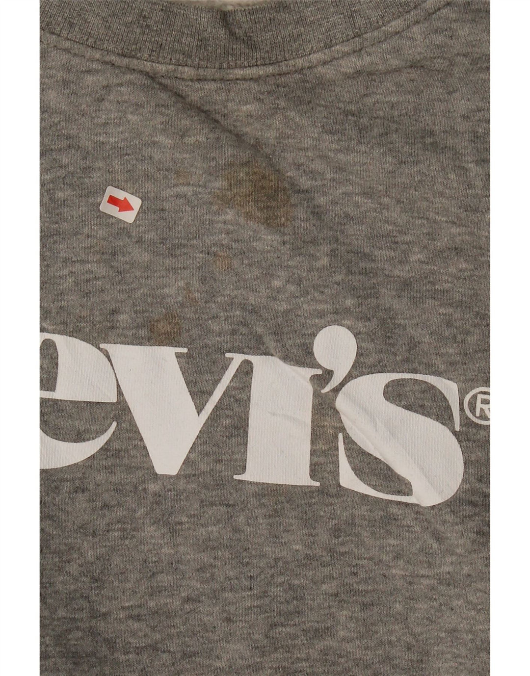 LEVI'S Mens Graphic Relaxed Fit Sweatshirt Jumper XL Grey Cotton Vintage Levi's and Second-Hand Levi's from Messina Hembry 
