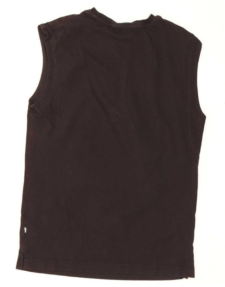 Puma Mens Colete Top Pequeno Algodão Preto